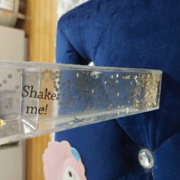 Shake Me Water Shiny Gold Pieces Floating Paperweight - Picture 6 of 6